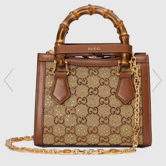 GUCCI DIANA CRYSTAL MINI TOTE BAG - Picture 4 of 9